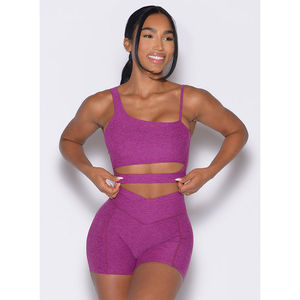 Soutien-gorge croisé à dos nu, extensible et offrant un maintien 4 directions, avec décolleté en V croisé à l'avant, grande taille, écologique et respirant, pour femmes, fitness et sport - Product Image 2