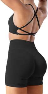 Women's <b>Compression</b> Chafing Long Sleeve Full Length Shorts Gym Yoga Wear Spandex Halter Set Sports Quality Anti-Exposure Design - Product Image 5