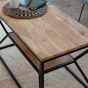 Mesa de centro Vandana Aston Ultra de dos niveles en madera de acacia - Product Image 2