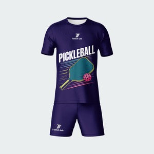 Uniforme Deportivo de Pickleball para Hombre, Diseño Moderno, Ligero, Transpirable, de Secado Rápido, Manga Corta, 100% Poliéster - Product Image 3