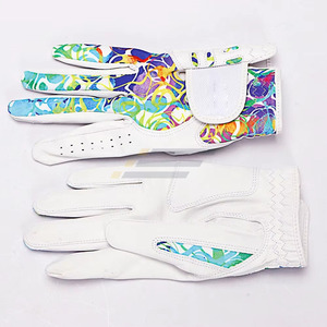 Gants de golf pour hommes en cuir Cabretta premium, antidérapants, avec fermeture auto-agrippante, pour toutes les conditions météorologiques, confortables, personnalisables, blancs, droit - Product Image 5