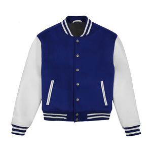 Veste Letterman en Cuir Slim pour Homme, Personnalisable avec Impression par Décharge, Col Montant, Style Hiver High Street – Grande Vente - Product Image 5