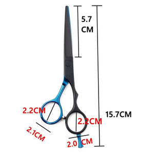 <b>Set</b> Black and Blue Color Barber <b>Razor</b> Cutting Shear With Comb <b>Set</b> Metal Steel Scissor Kit By Dentavex Corporation - Product Image 6