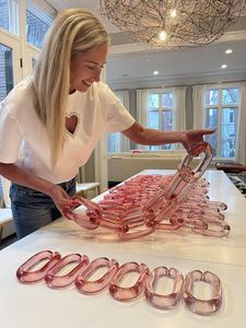 Chaîne maillons épais en résine époxy, décoration murale rustique faite à la main, durable, grande taille, accessoire Diwali - Product Image 3