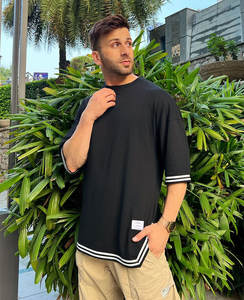 เสื้อยืดสำหรับผู้ชายผ้าฝ้าย100% คอกลมแขนสั้นเปล่าขนาดพลัสไซส์ - Product Image 4