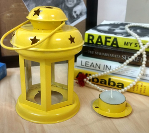 Metal Star Cutwork Hanging <b>Lantern</b> with Glass Panels Tealight <b>Candle</b> Holder Decorative Indoor <b>Outdoor</b> Handle <b>for</b> Home Garden - Product Image 1