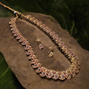 One Gram Gold Long Haram Fashion Jewelry Set - Product Image 3