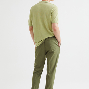Pantalon Capri Slim Homme Hiver Vintage Haute Performance Écologique en Polaire Polyester Taille Mi-Haute avec Boutons et Braguette Zippée - Product Image 5