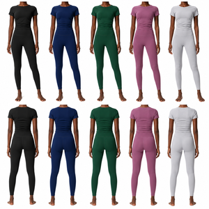Conjunto de Leggings Personalizados para Mujer, Ropa Deportiva para Yoga, Gimnasio, Ejercicio, Fitness, OEM, ODM, Marca Privada, Ropa Deportiva de Compresión - Product Image 2