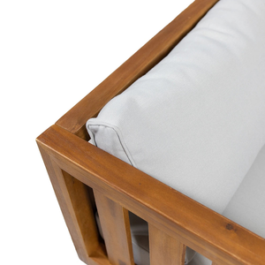 Modern Semi <b>Outdoor</b> Teak Wood Lounge <b>Sofa</b> for Resort Balcony Terrace Patio - Product Image 6