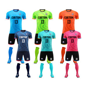 Camiseta de Fútbol Personalizada con Logotipo del Club 2025, Manga Corta, Ligera, Transpirable, de Poliéster que Absorbe la Humedad, Pantalones Cortos Deportivos de Alta Calidad - Product Image 1