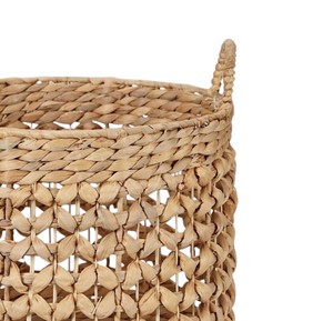 Premium Quality Woven Water Hyacinth <b>Basket</b> Natural Hand Made Open <b>Mesh</b> <b>Storage</b> Organizer with Sturdy Rim for Decor - Product Image 2
