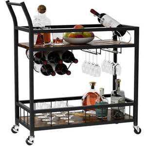 High On Demand Durable Hotel <b>Trolley</b> With 2 Shelves And 4 Swivel Casters Durable Commercial Furniture Hotel Bar <b>Trolley</b> Cart - Product Image 6