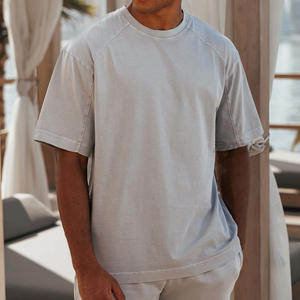 Vêtements de sport pour hommes personnalisés, t-shirts en coton tricoté avec design personnalisé, vêtements de fitness anti-boulochage et respirants - Product Image 6
