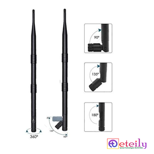 Antenne Eteily ET-5G10R-SMMO 5G à gain élevé 10dBi en caoutchouc avec connecteur mâle mobile pour applications de communication externe - Product Image 2