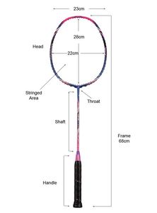 Raqueta de Bádminton Ultraligera con Eje de Fibra de Carbono y Grafito, Empuñadura S4, Alto Rendimiento, Tipo Ofensivo, Cuerdas Duraderas, 270g - Product Image 2
