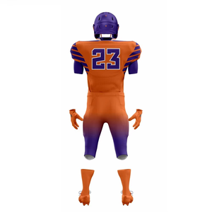 Uniforme de football américain personnalisé à manches courtes en tissu mesh respirant léger, grande taille, haute qualité, nouveau style, couleur unie - Product Image 2