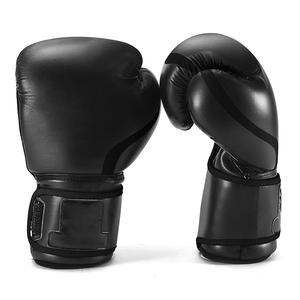 Gants de boxe essentiels en cuir PU noir et rose, fermeture à lacets, sangle de poignet réglable, logo personnalisable, équipement d'entraînement unisexe - Product Image 3