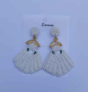 Boucles d'oreilles brodées Bijoux perlés Boucles d'oreilles faites à la main Boucles d'oreilles Boho - Product Image 4