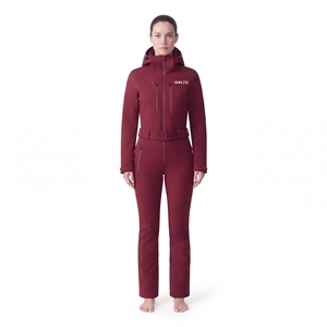 Combinaison de ski une pièce pour femme, imperméable, coupe-vent, chaude, à capuche, avec fermeture éclair, pour sports d'hiver, combinaison de plein air - Product Image 5