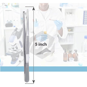 Pinzas de tejido de 5 pulgadas con dientes rectos, de acero inoxidable, para disección, instrumentos quirúrgicos médicos, para agarre y sujeción - Product Image 3