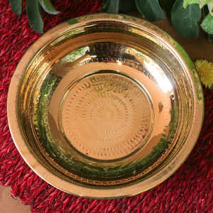 Traditional Metal Thaal Decorative Serving Plate Handcrafted Pooja Thali <b>Dinnerware</b> for Festive Home Decoration and Gifti - Product Image 3