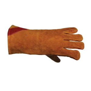 OEM Design Cowhide Leather Welding Wood <b>Stove</b> Heat Resistant Work Gloves Best Quality Low Price - Product Image 2