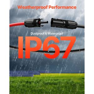 Cavo di Prolunga per Pannello Solare Nero da 30 Metri 10AWG, Cavo Impermeabile PV 6mm² per Alimentazione e Prolunghe Elettriche - Product Image 5