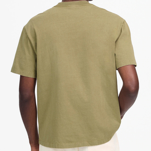 Nouveaux T-shirts décontractés pour hommes, style personnalisé, à manches courtes, col rond, en tricot uni, teinture unie, impression, 100% coton, séchage rapide - Product Image 5