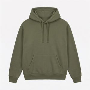 Sweat-shirts à capuche oversize en crochet pour hommes, personnalisables, respirants, 100 % coton, impression personnalisée, logo de marque, haut en molleton personnalisé - Product Image 1