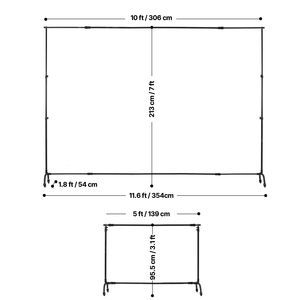 Kit Supporto per Sfondo Fotografico Regolabile 7 x 10 Piedi, Stand Professionale per Sfondo con Ruote, Resistente e Mobile - Product Image 4