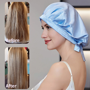 Bonnet 100% Soie pour Femme, Turban en Soie de Mûrier pour Cheveux, Bonnet de Nuit pour Dormir, Chapeau de Nuit Contre la Chute des Cheveux, Enveloppement Capillaire en Soie Naturelle Pure, Bandeau de Nuit - Product Image 3