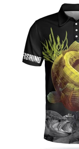 Polo de pêche pour hommes de qualité supérieure, logo personnalisé, 100% polyester, UPF 50, séchage rapide, manches longues, léger, respirant - Product Image 4