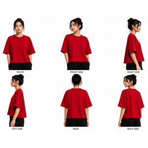 T-shirts amples à carreaux d'été pour femmes en coton épais, coupe droite, manches courtes, style streetwear, impression personnalisée, marque privée, vente en gros - Product Image 6