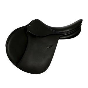 อานม้ากระโดดสีดำ หนังแท้ สำหรับฝึกซ้อมและขี่ม้าประจำวัน - Product Image 1