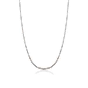 Natural Diamond Wedding Necklace 6.72 Ct Vintage Style 14K Gold - Product Image 5