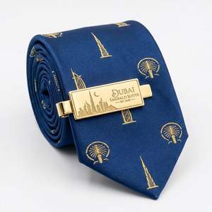 Custom Dubai Tourist Souvenir Gold Plated <b>Tie</b> <b>Clips</b> Manufacturer - Product Image 2