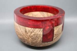 Tazón Hecho a Mano de Resina Epoxi y Madera, Libre de BPA, Diseñado para Servir Ensaladas de Frutas y como Centro de Mesa Decorativo - Product Image 2