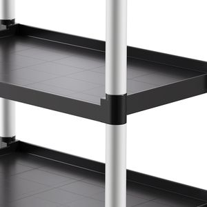 Carrello Utilitario in Plastica a 3 Ripiani con Capacità di Carico di 227 kg e Ruote Girevoli a 360 Gradi (2 Freni) 79,5 x 49 cm - Product Image 6