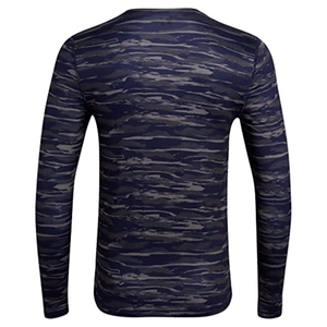 T-shirt à manches longues en coton pour homme, col rond, décontracté, idéal pour le printemps - Product Image 2