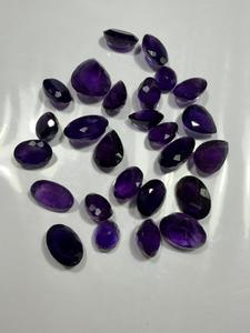 Ametiste violette naturelle, taille poire, taille ovale, pierres précieuses en vrac, pierres facettées pour la fabrication de bijoux, BU GEMS Afrique, 5-10 carats - Product Image 5