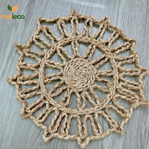 Venta caliente diseño bohemio ecológico bambú artesanía resistente al calor posavasos mantel mesa de vidrio esteras para servir almohadillas cartón - Product Image 1