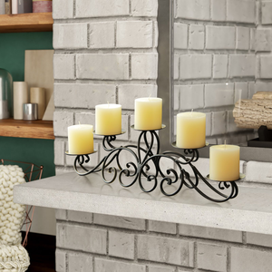 Durable <b>Light</b> Weight Handmade Solid Iron <b>Wire</b> Candle Holder Fireplace Candelabra Portable for Home Decor Wedding Christmas - Product Image 1
