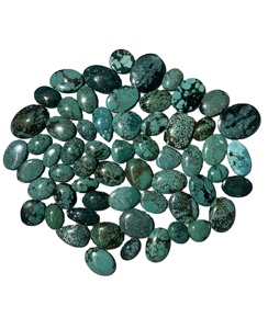 Venta al por mayor lote de 100% cabujón turquesa tibetano Natural piedras preciosas sueltas Fabricación de joyas piedra turquesa tibetana piedra preciosa - Product Image 1