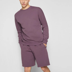Conjunto de Sudadera con Capucha Verde Sólido para Hombre, Informal, de Felpa Tejida, para Verano - Product Image 5