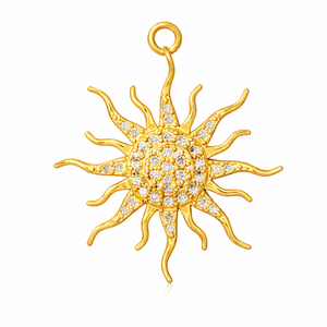 Collier Pendentif Soleil en Argent Sterling avec Zircon Cubique, Bijou Céleste, Cadeau pour Elle - Product Image 2