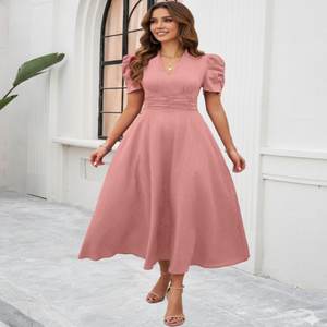 Vestido de Mujer Estilo A, Vintage, Cintura Imperio, 100% Poliéster, Transpirable, Sexy, para Primavera, Verano y Otoño, Uso Diario, ODM - Product Image 2