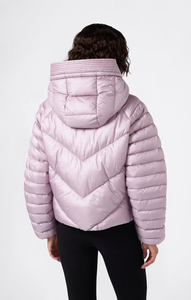 Veste matelassée à capuche de qualité supérieure pour femmes, longueur courte, manches longues, couleur unie, manteau d'hiver chaud avec fermeture à boutons - Product Image 6