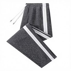 กางเกงจ็อกเกอร์ขายาวทรงตรงบุขนแกะสำหรับผู้ชาย เอวสูง อุ่นสบายสำหรับฤดูหนาว เหมาะสำหรับใส่ลำลองหรือออกกำลังกาย ผลิตจากผ้าฝ้าย 100% เป็นมิตรต่อสิ่งแวดล้อม ผลิตในบังกลาเทศ - Product Image 1