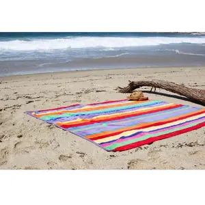 GOTS Customized Striped Bath Towel Soft Gauze Cotton Absorbent Face Shower Large Thick Towels Made Of Organic Fleece Beach Towel